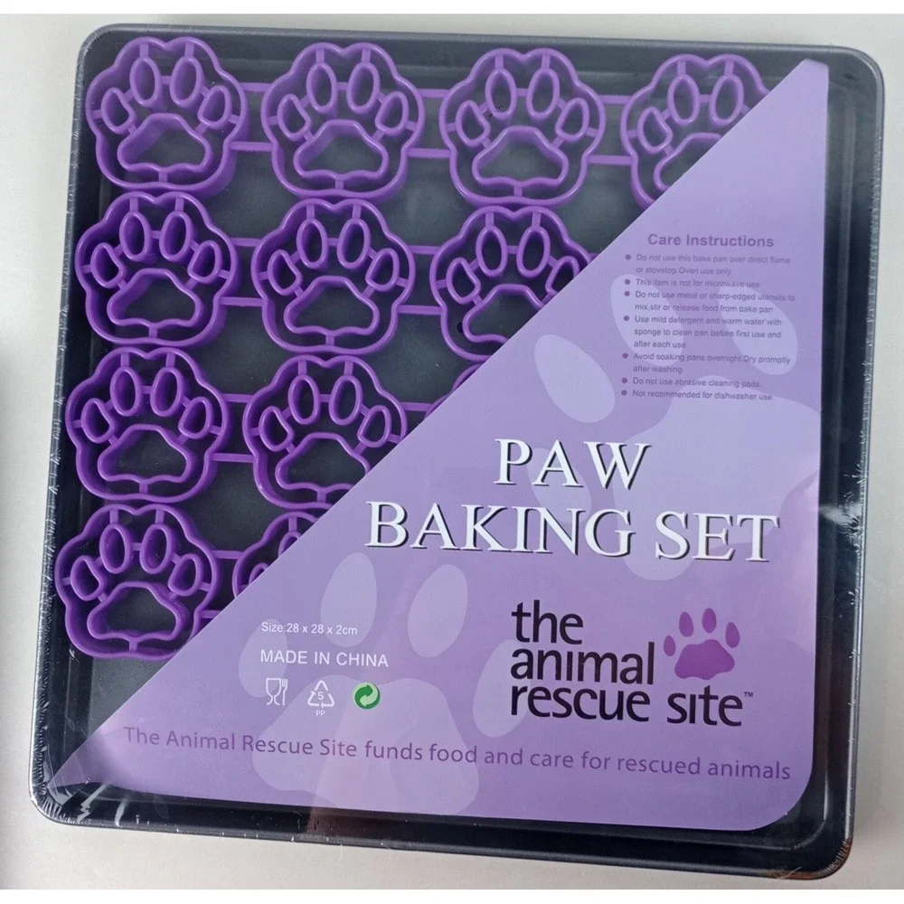 Paw Print Cookies Dog Treat Baking Set The Animal Rescue Site 28x28x2